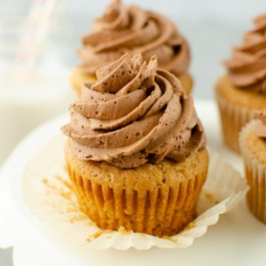 Peanut Butter Cupcakes with Chocolate Buttercream