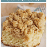 New York Style Coffee Cake - delicious moist coffee cake topped with a crumb topping. The BEST coffee cake!