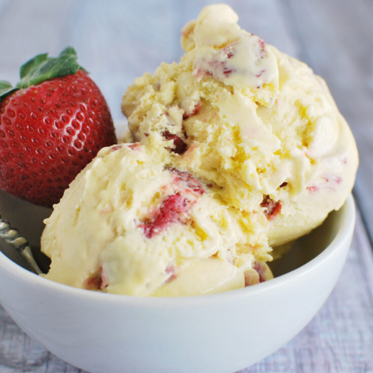 Strawberry Sour Cream Ice Cream