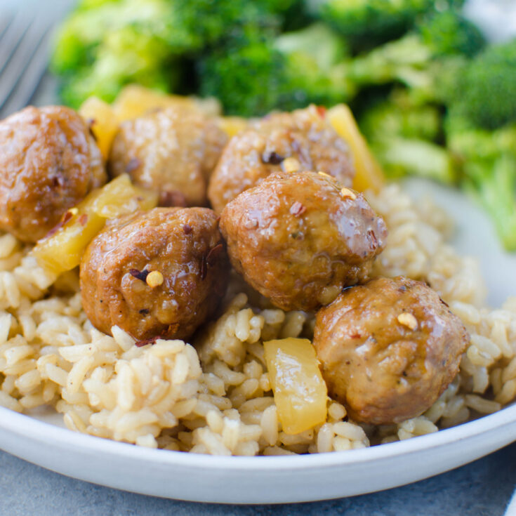 Slow Cooker Hawaiian Meatballs