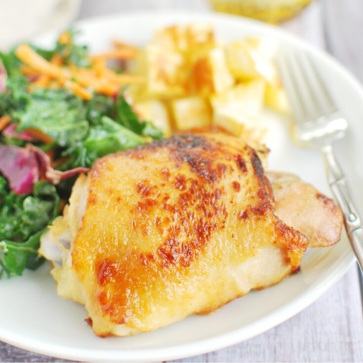 Honey Mustard Glazed Chicken Thighs