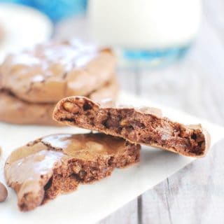 Flourless Double Chocolate Pecan Cookies