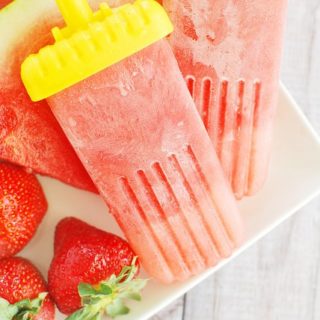 Strawberry-Watermelon Popsicles