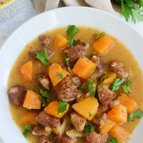 Slow Cooker Pork and Butternut Squash Stew