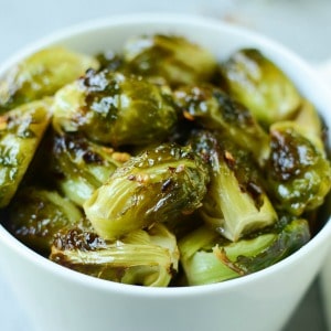 Spicy Honey Roasted Brussels Sprouts