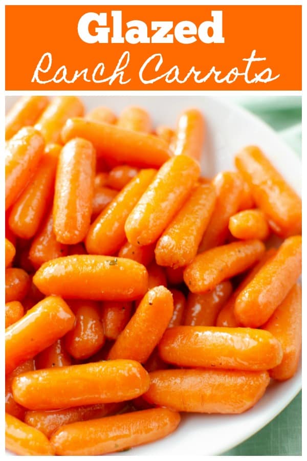 Glazed Ranch Carrots - the perfect side dish for any dinner! Baby carrots tossed in a delicious buttery ranch glaze. 