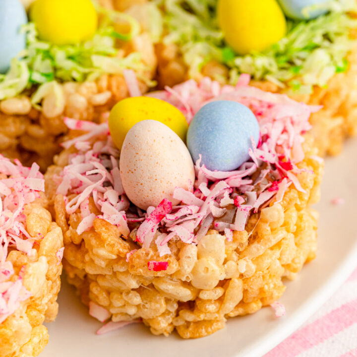 Easter Rice Krispies Nests with Nutella